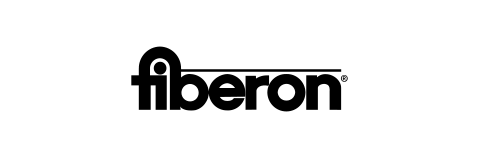 Fiberon logo in black on a white background