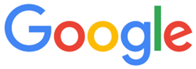 Google logo with blue, red, yellow, and green letters on a white background.