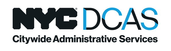 NYC DCAS logo: dark blue
