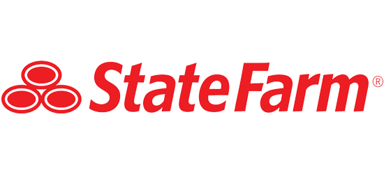 The state farm logo is red and white on a white background.