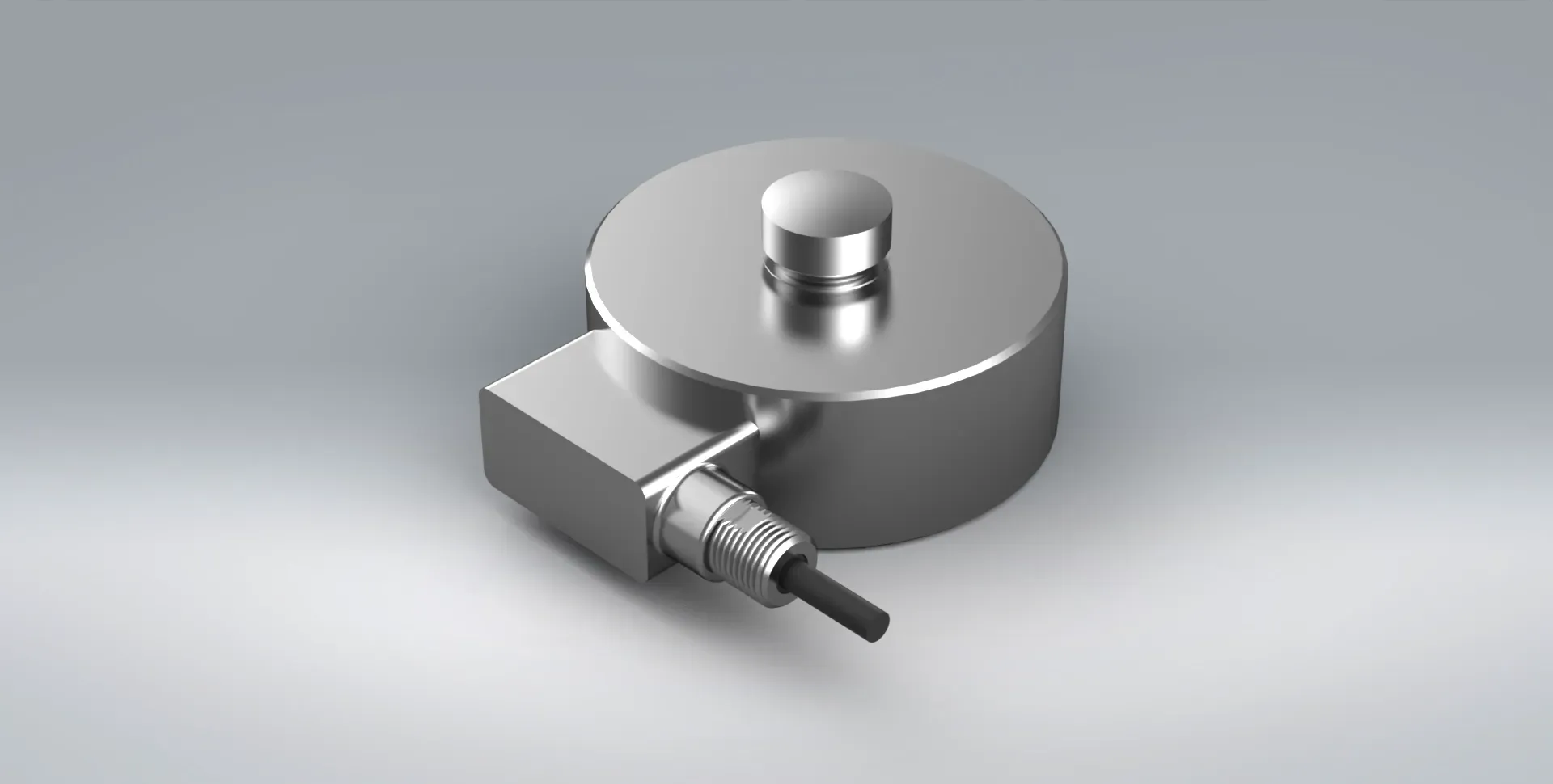 C2S low profile compression load cell manufactured from stainless steel by PCM.