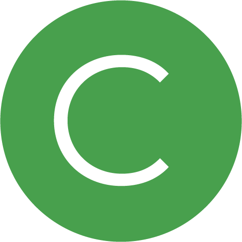 The letter C inside a green circle