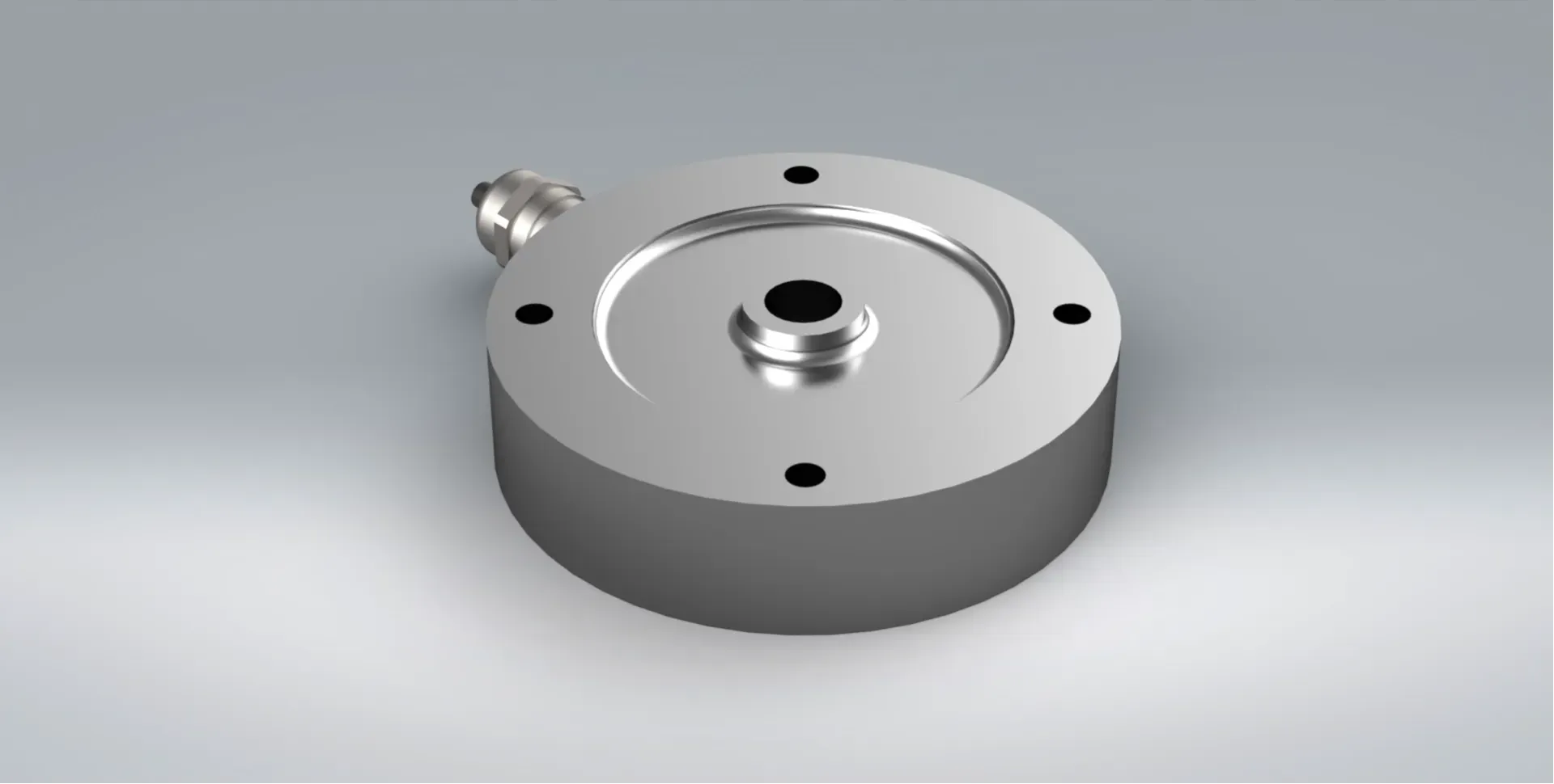 DIA low-profile pancake load cell with through-hole from PCM for static measurement.