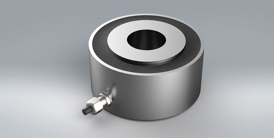 The FW compression load cell from Procter and Chester with a bobbin style design and manufactured from stainless steel.
