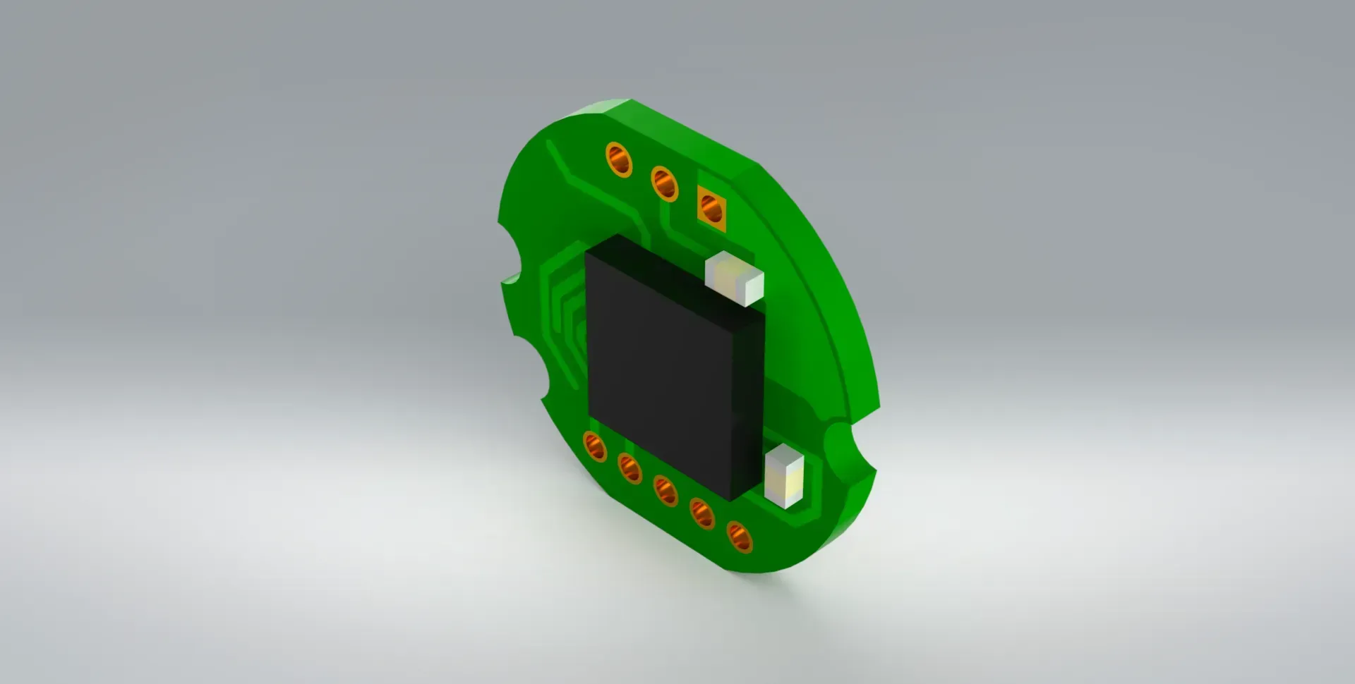 Side view of the ultra-miniature load cell amplifier from PCM.