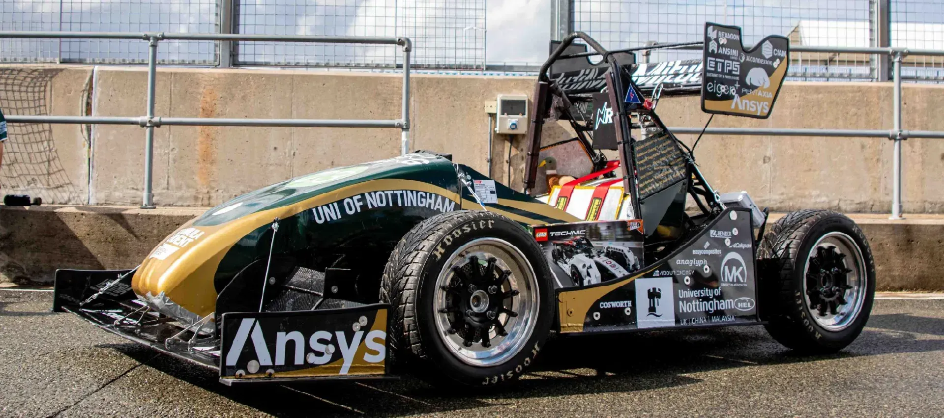 University of Nottingham Formula Student race car side view