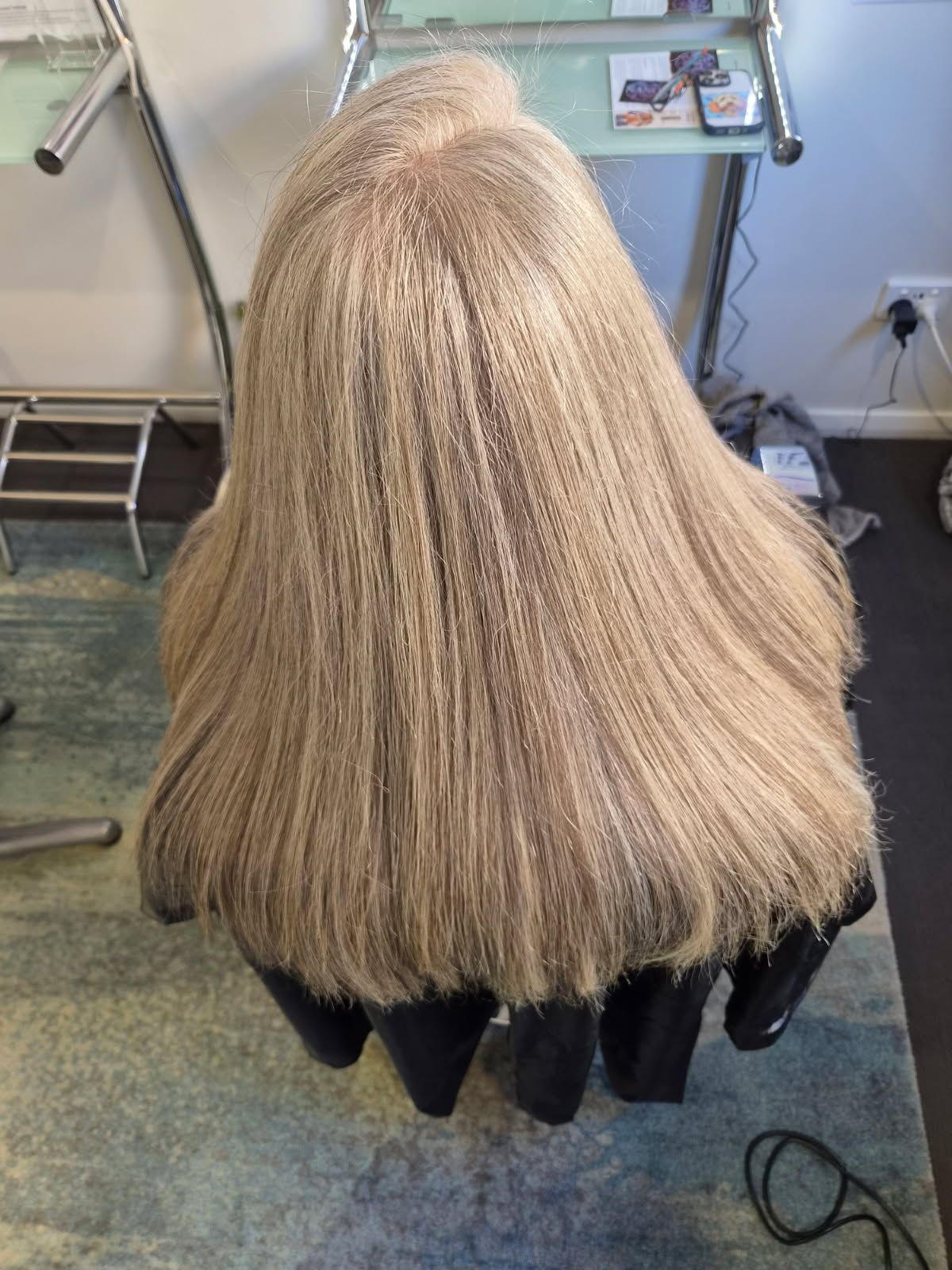 After Nanoplasty hair transformation with smooth polished hair