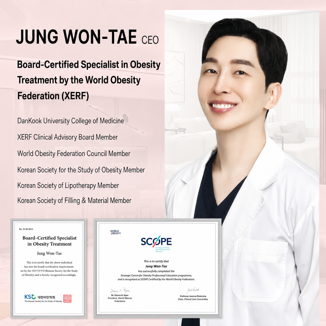 Dr. Won Tae Jung, obesity treatment specialist at One Clinic Seomyeon, Busan