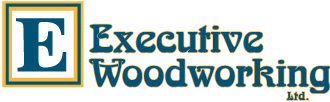 Logo for Executive Woodworking Ltd. features a blue