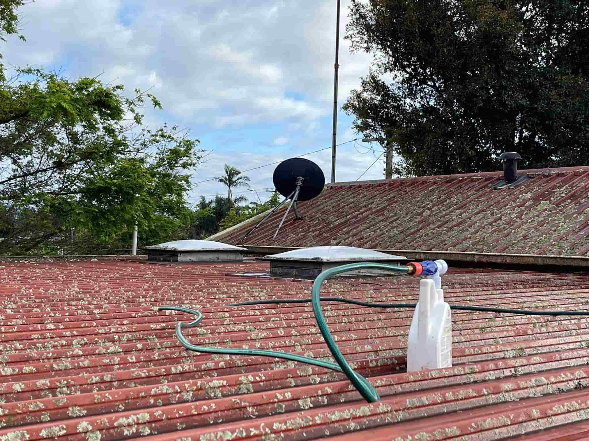 A Green Hose Attached to a White Spray Bottle — South Coast Pressure Washer in Kiama, NSW