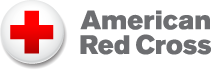 The American Red Cross logo is a red cross in a white circle.
