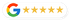 Google logo next to five golden stars in a horizontal pill-shaped button.