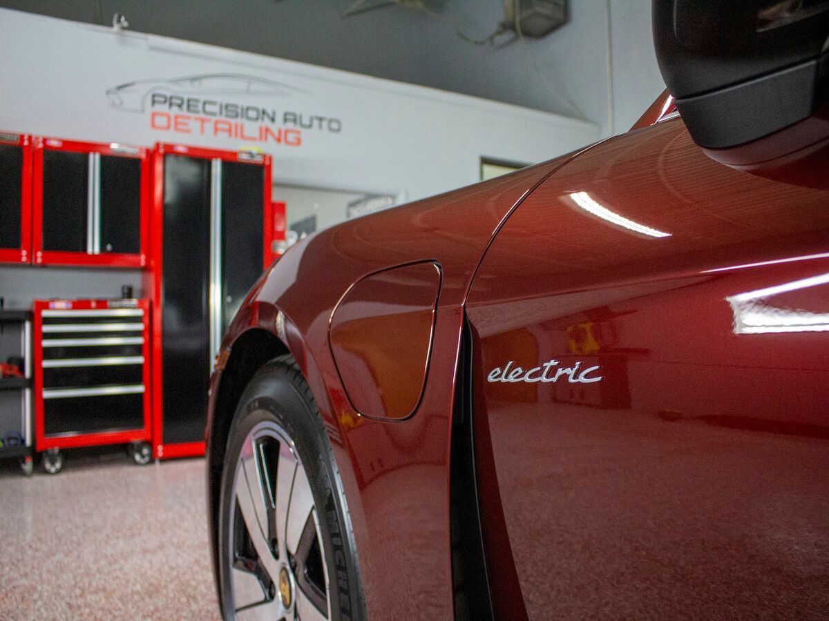 ceramic coating applied in a car.