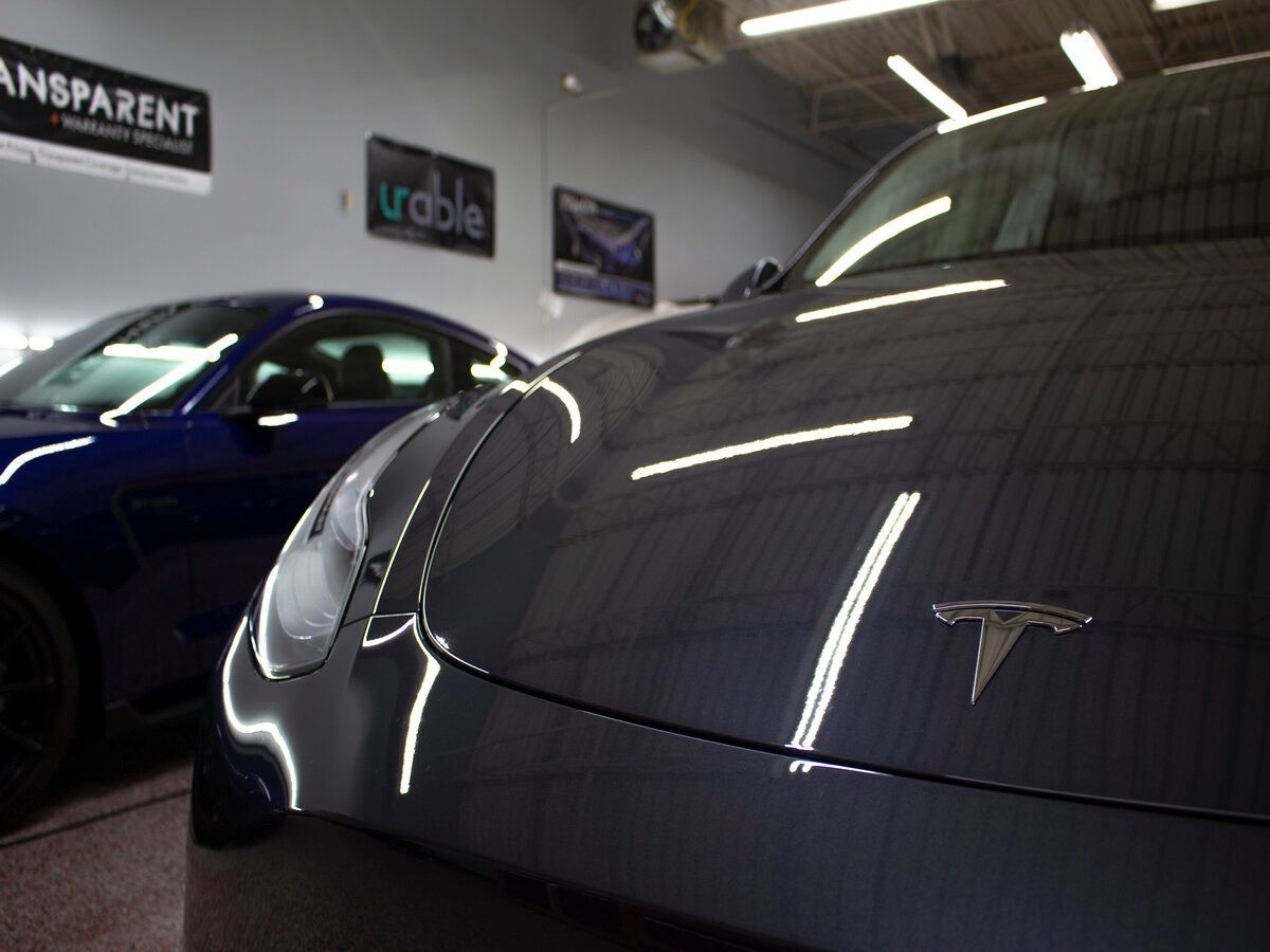 ppf installed in tesla car
