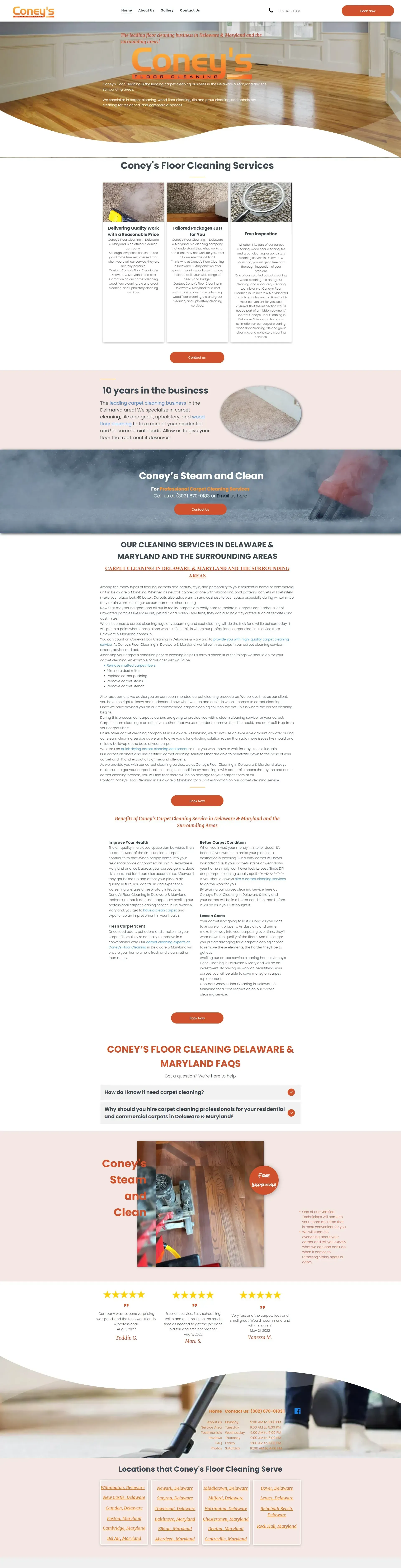 A screenshot of a Church Website with YouTube thumbnail