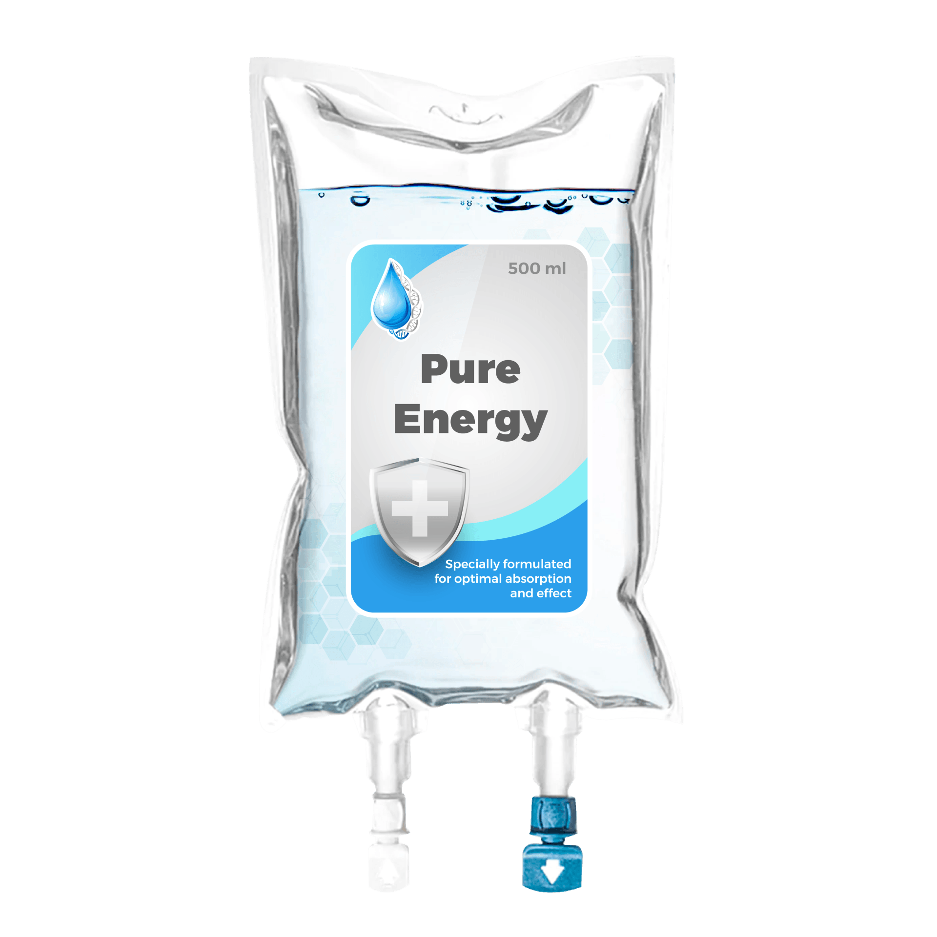 A bag of pure energy with a shield on it.