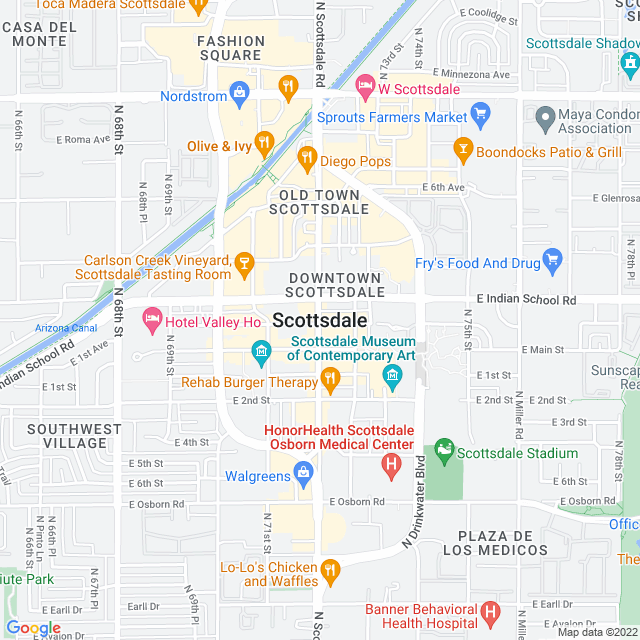 Map of business location