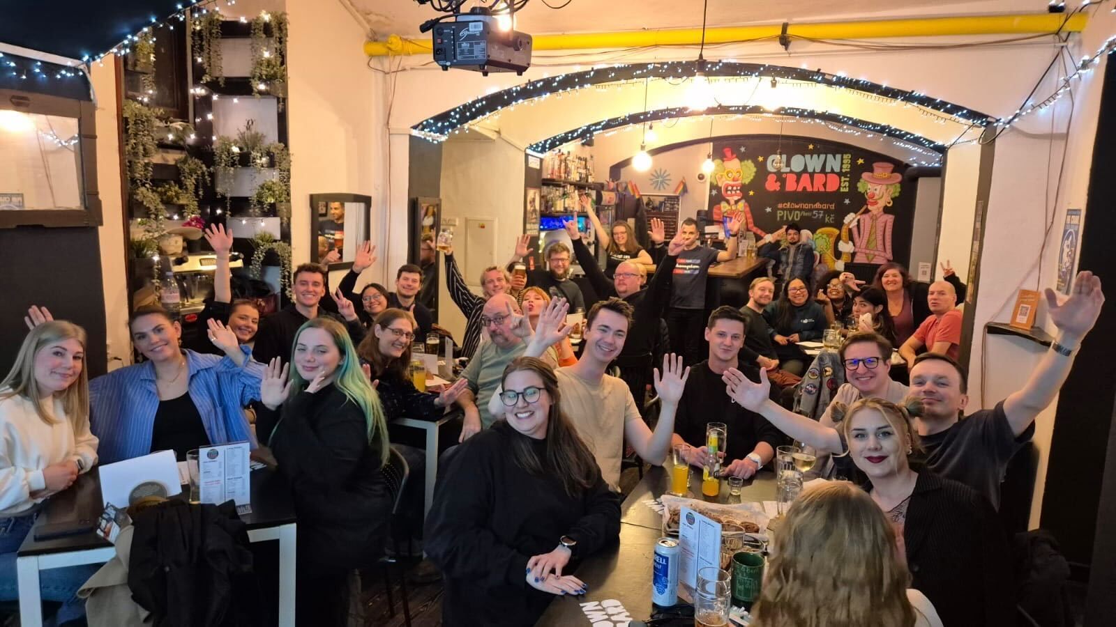 Pub quiz event at hostel bar