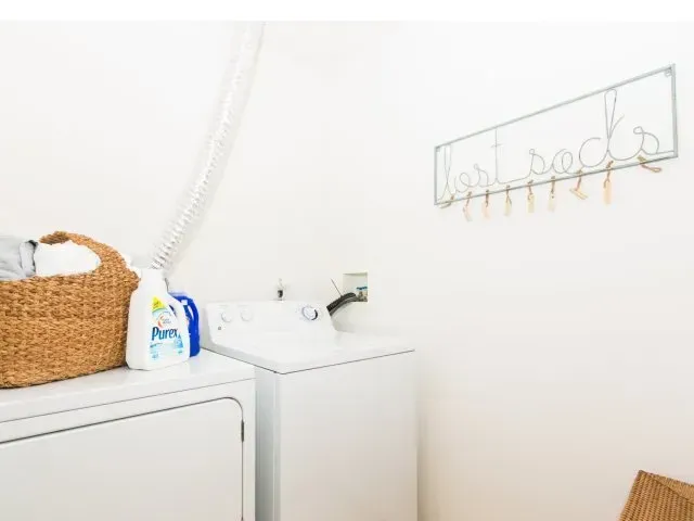 In-unit washer/dryer at The Groves at Piney Orchard.