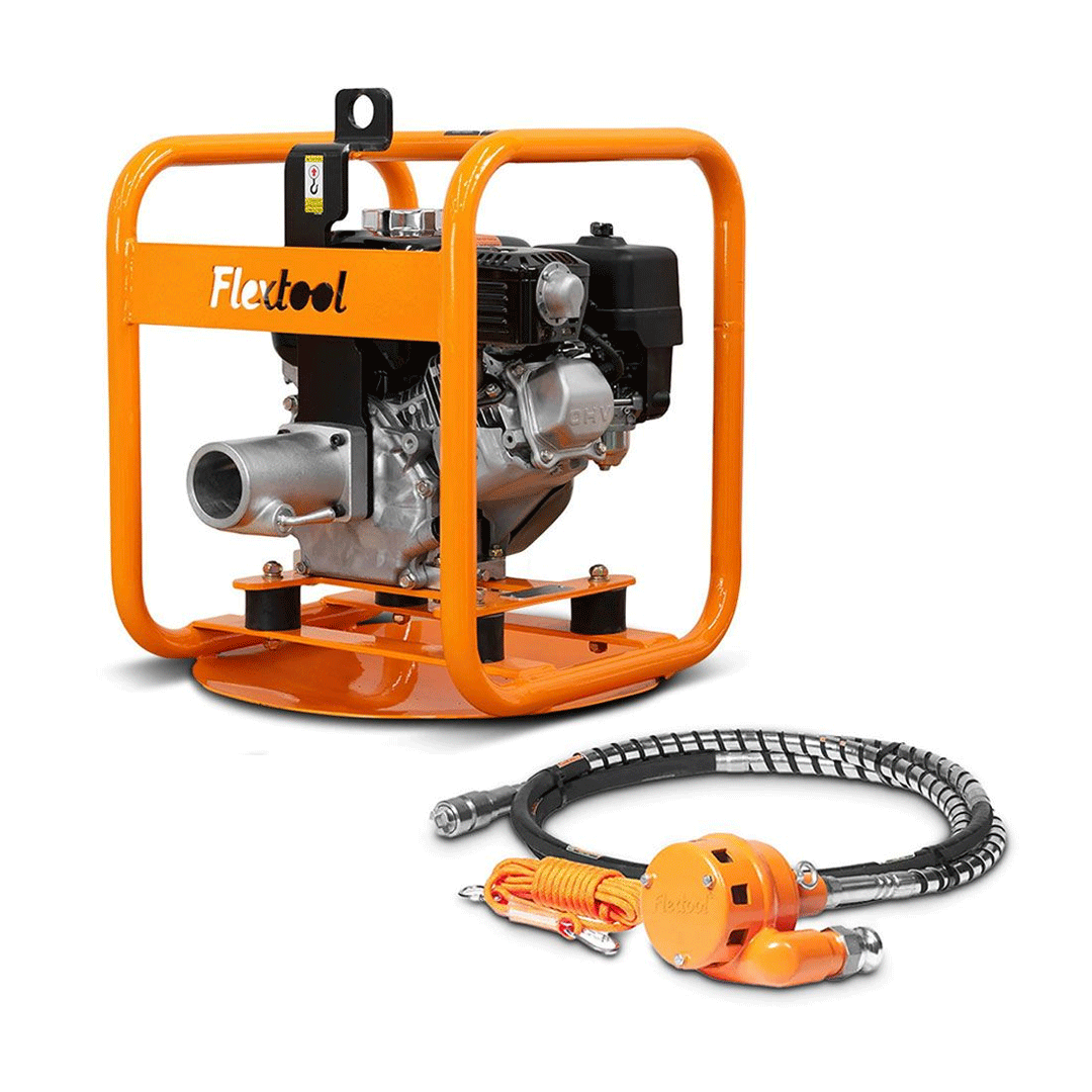 Orange-framed portable generator with black engine and coiled power cord on white background