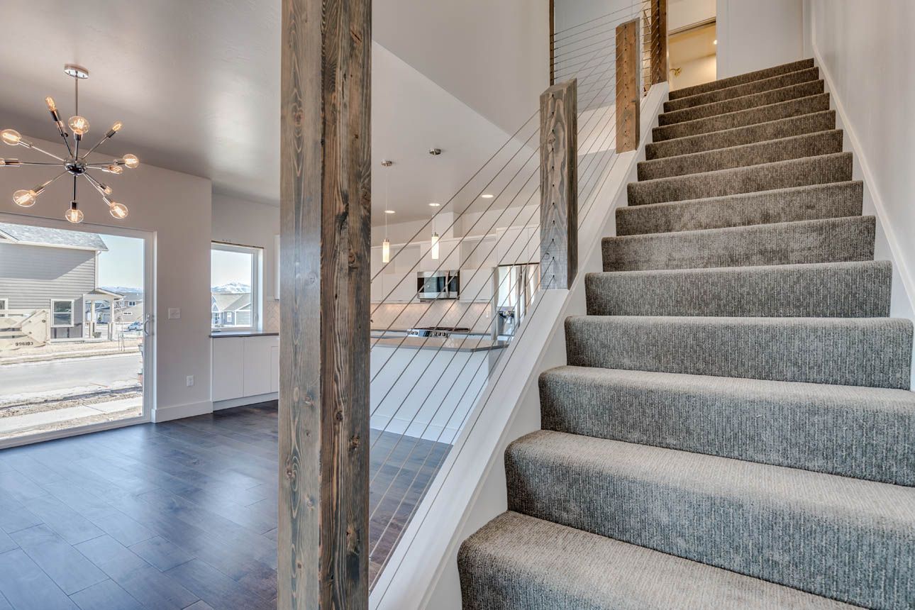A custom home interior in Bozeman MT by Cavallini Construction