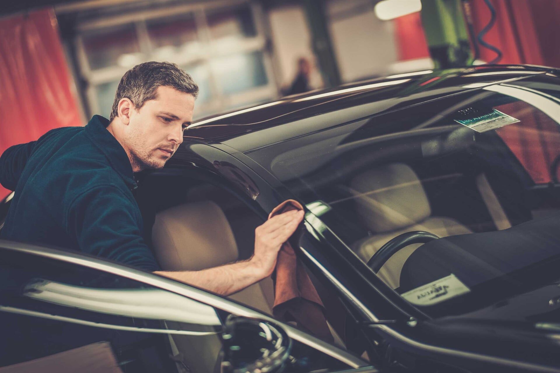 Worker Polishing a Car — Car Restoration in Taree, NSW