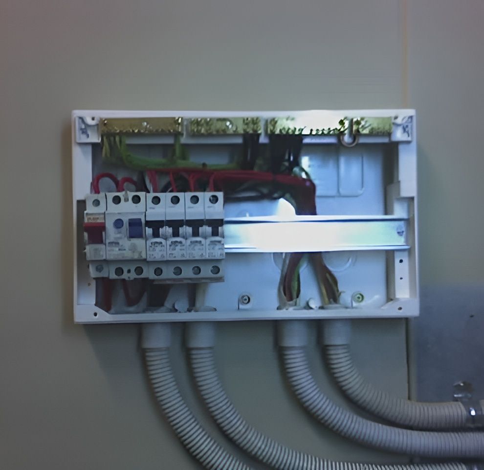 A White Box With a Bunch of Wires Coming Out of It — Reilly Electrical Services in Nambour, QLD