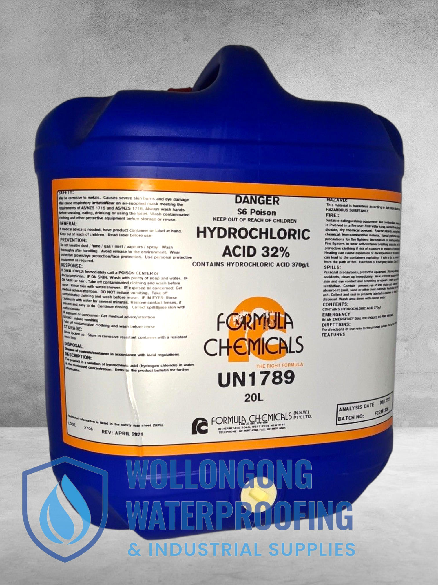 Hydrochloric Acid 20LT