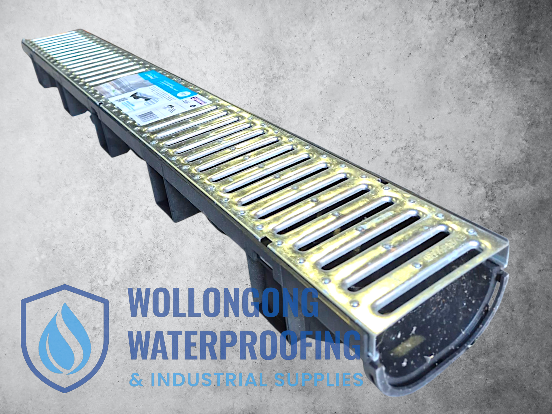 EasyDRAIN Compact Channel w/ Galvanised Steel Grate 1m