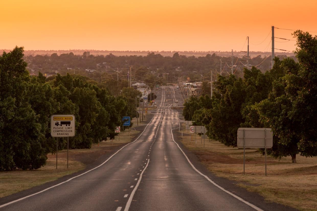 Sunset View Along With The Road — Vehicle Hoist in Dubbo