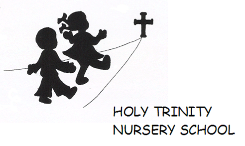 Silhouetted children walk a tightrope toward a cross, 