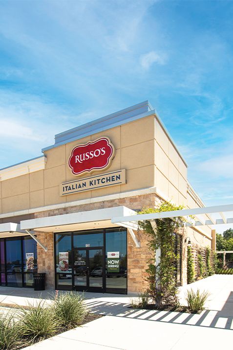 Exterior view of Russo's Italian Kitchen restaurant.