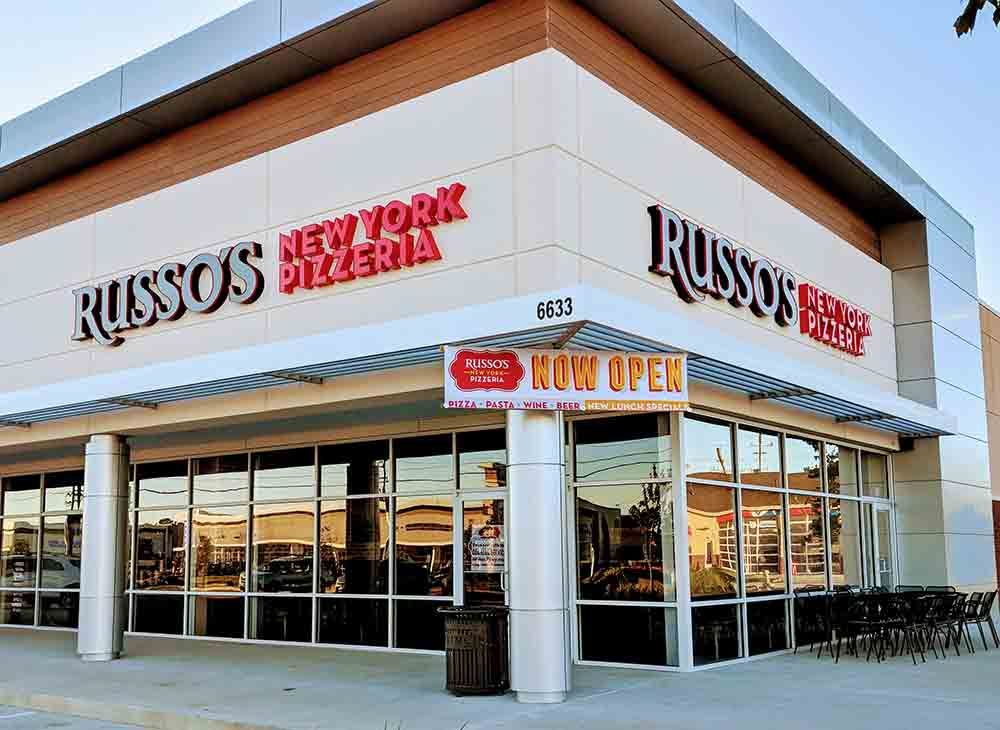 Russo's New York Pizzeria restaurant exterior with 