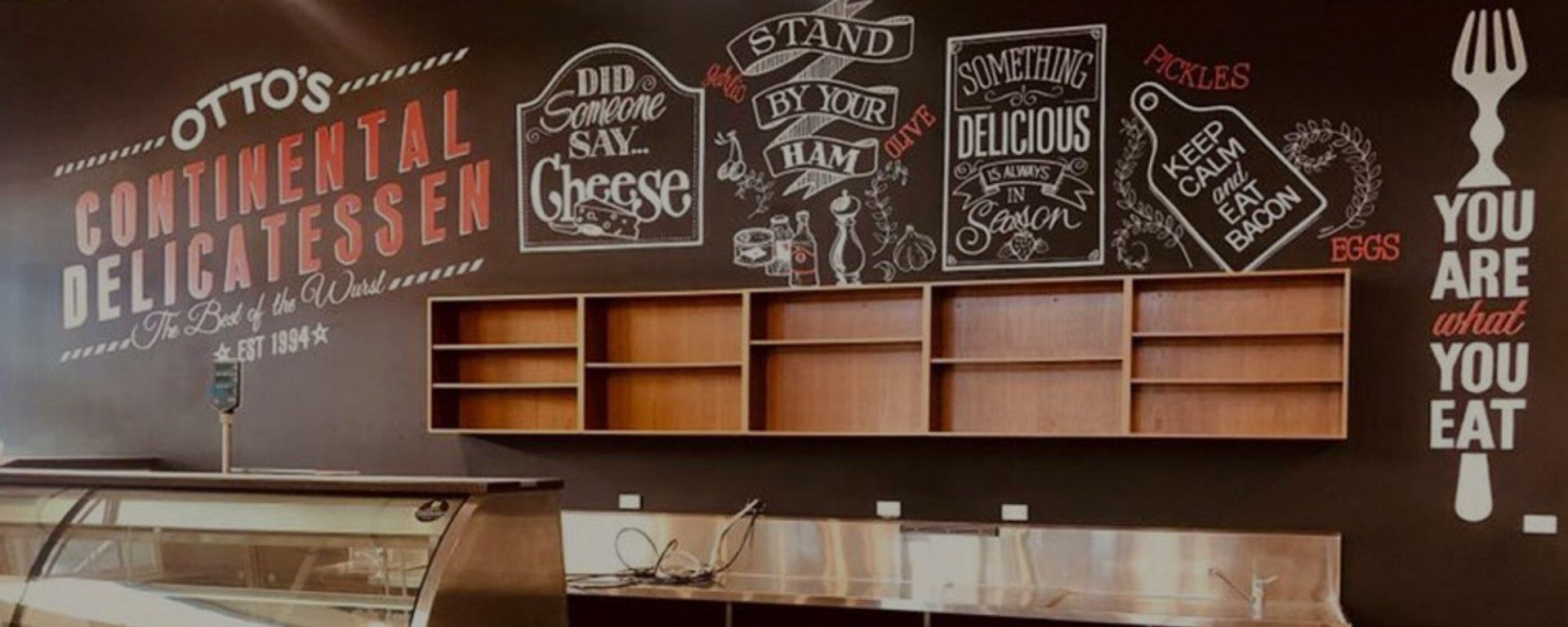 Otto 's Continental Delicatessen Is Advertised on The Chalkboard — Townsville Stainless Steel in Garbutt, QLD