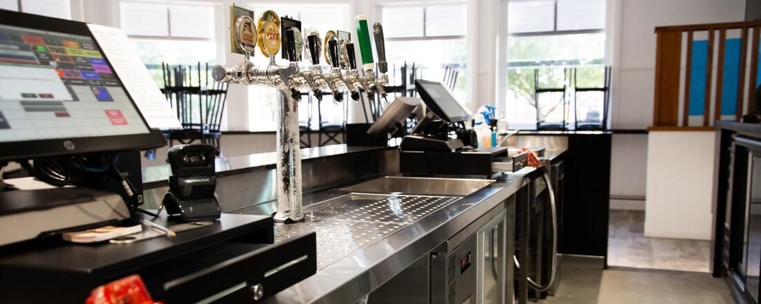 A Bar with A Sink and A Computer on The Counter — Townsville Stainless Steel in Garbutt, QLD
