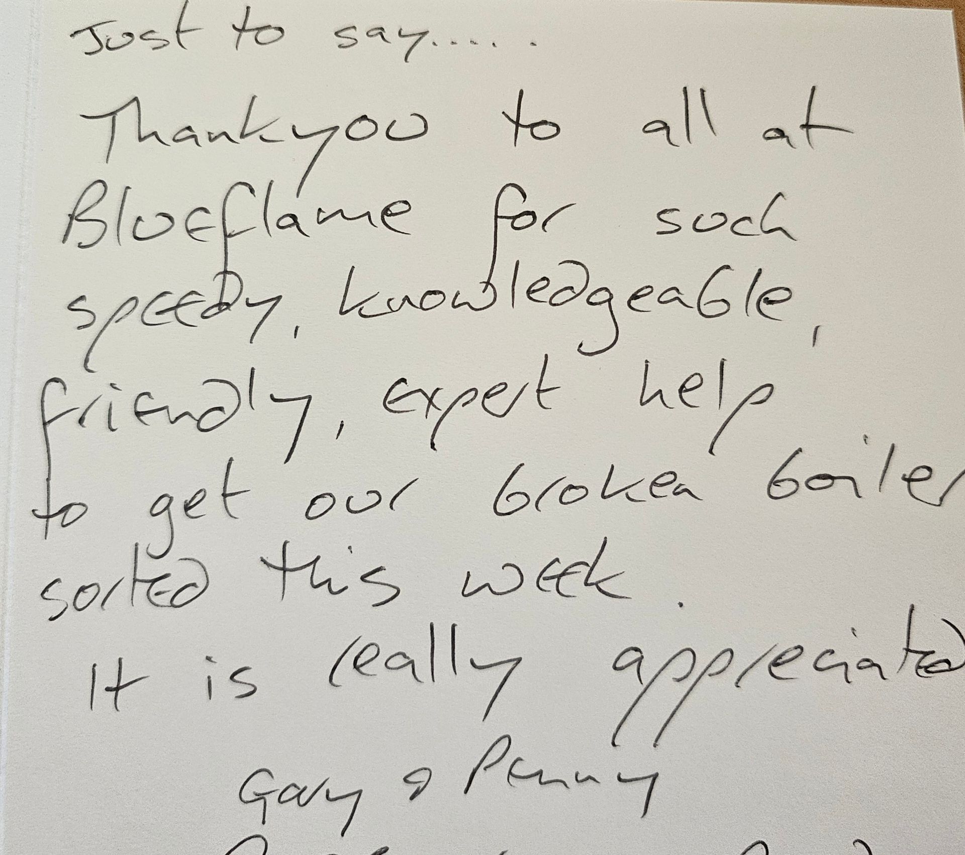 A piece of paper that says 