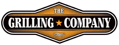 A logo for the grilling company is shown on a white background.
