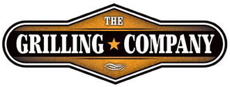 A logo for the grilling company is shown on a white background.