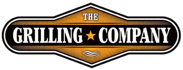 A logo for the grilling company is shown on a white background.