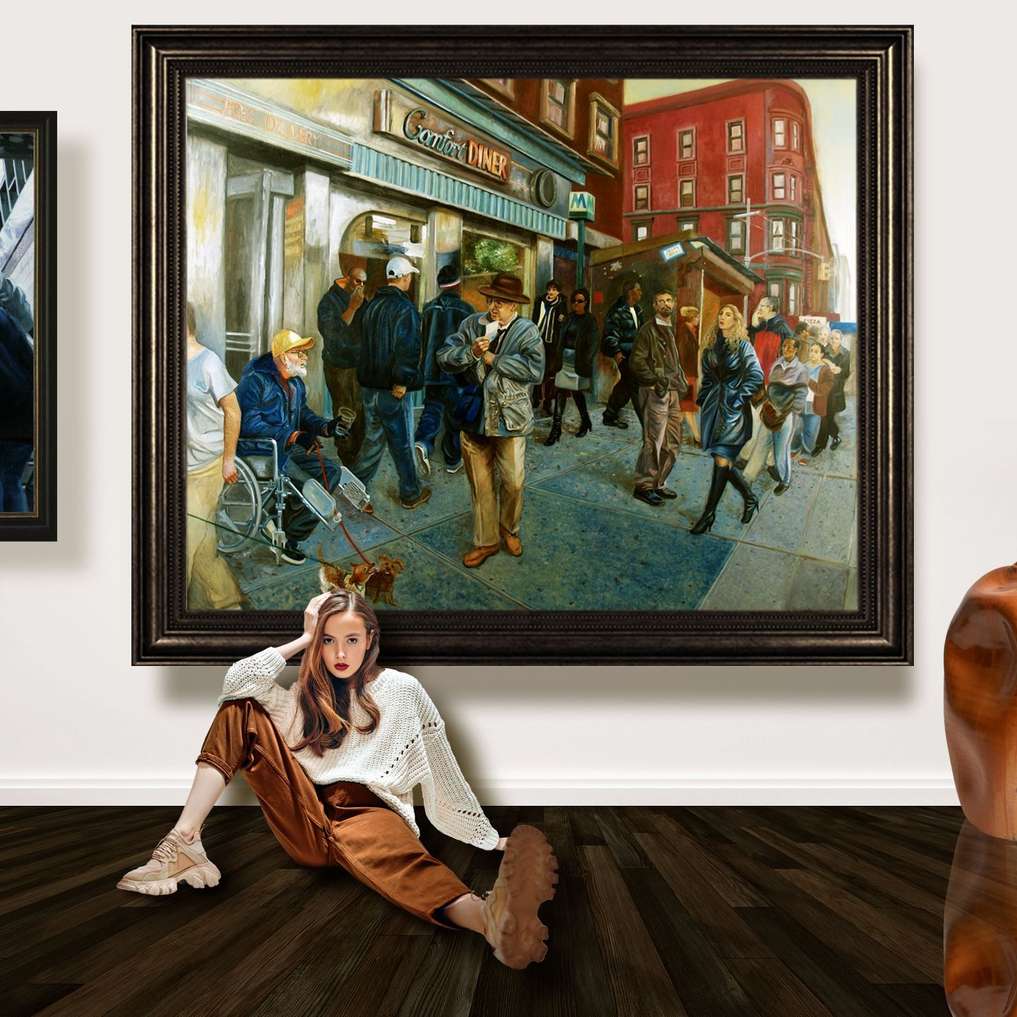 86th Street Rush | Figurative Oil Painting by John Varriano