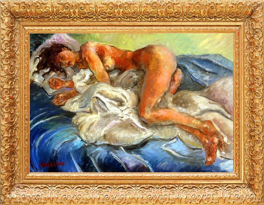 Blue Nude | In Ornate Frame