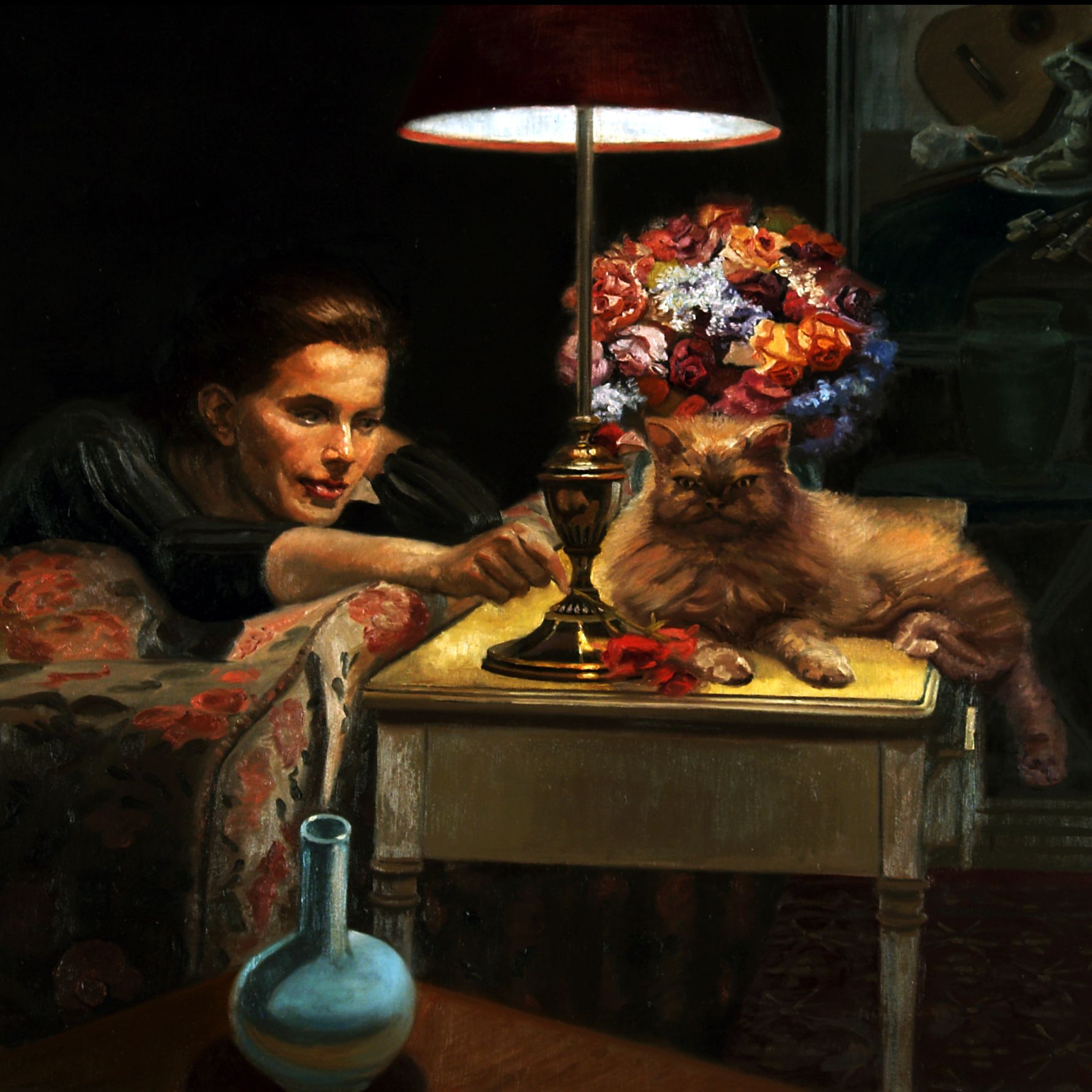 Lamplight | Figurative Oil Painting by John Varriano