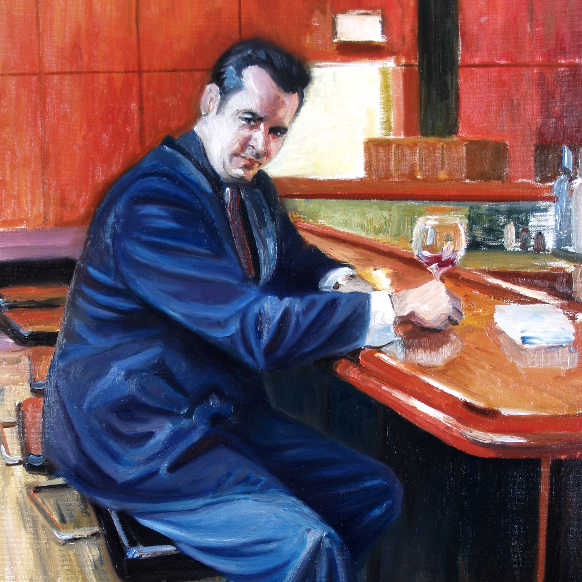 Satisfied | Figurative Oil Painting by John Varriano