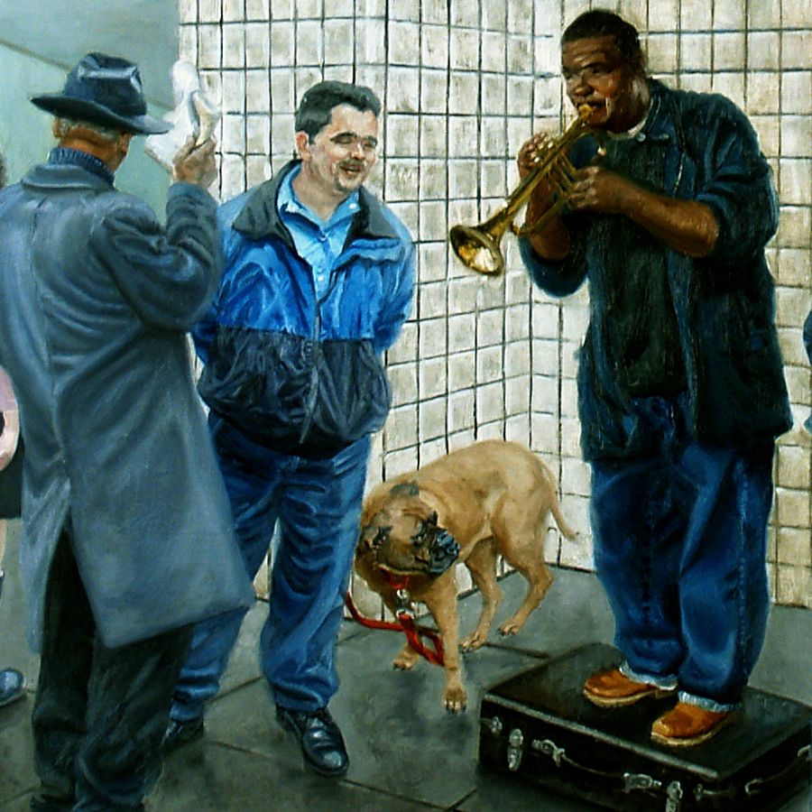Subway Jazz | Figurative Oil Painting by John Varriano