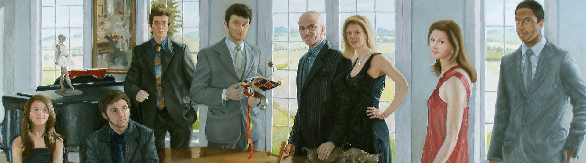 The Cappuccino Family | Figurative Oil Painting by John Varriano