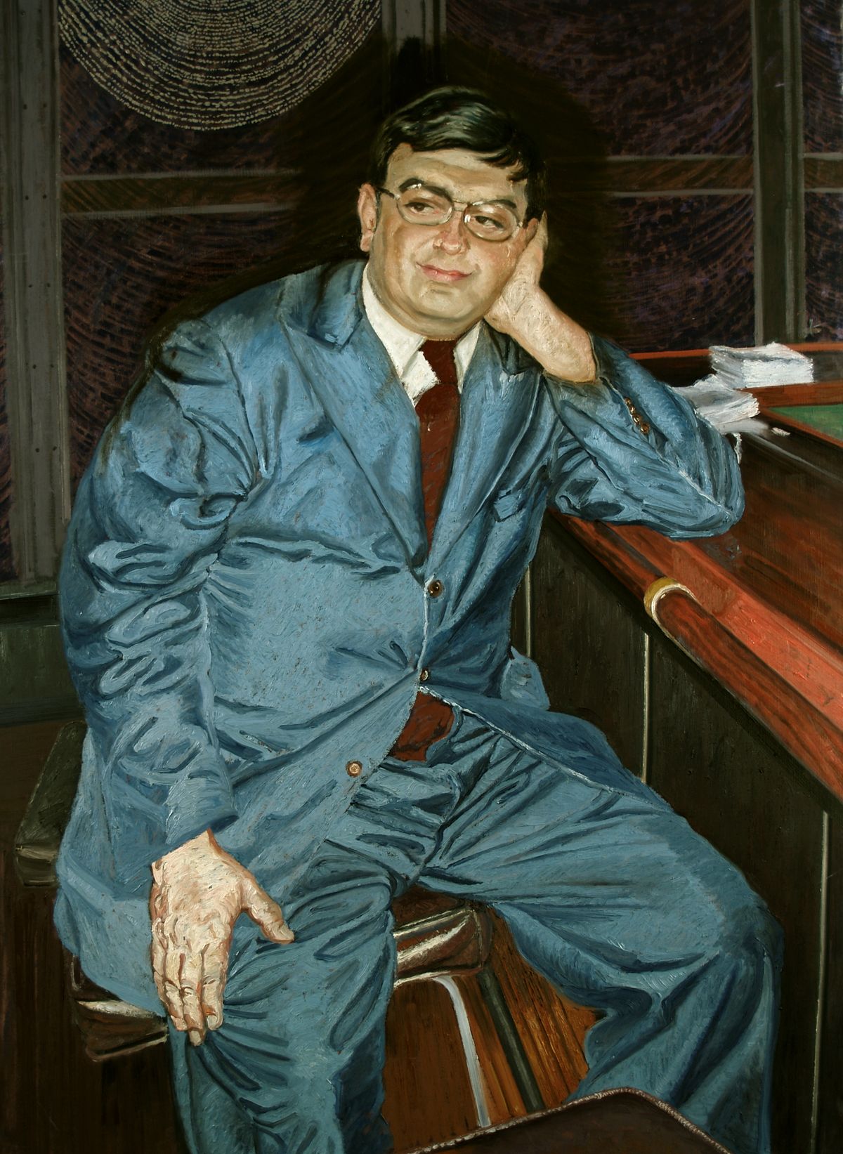 The Clever Waiter | Figurative Oil Painting by John Varriano