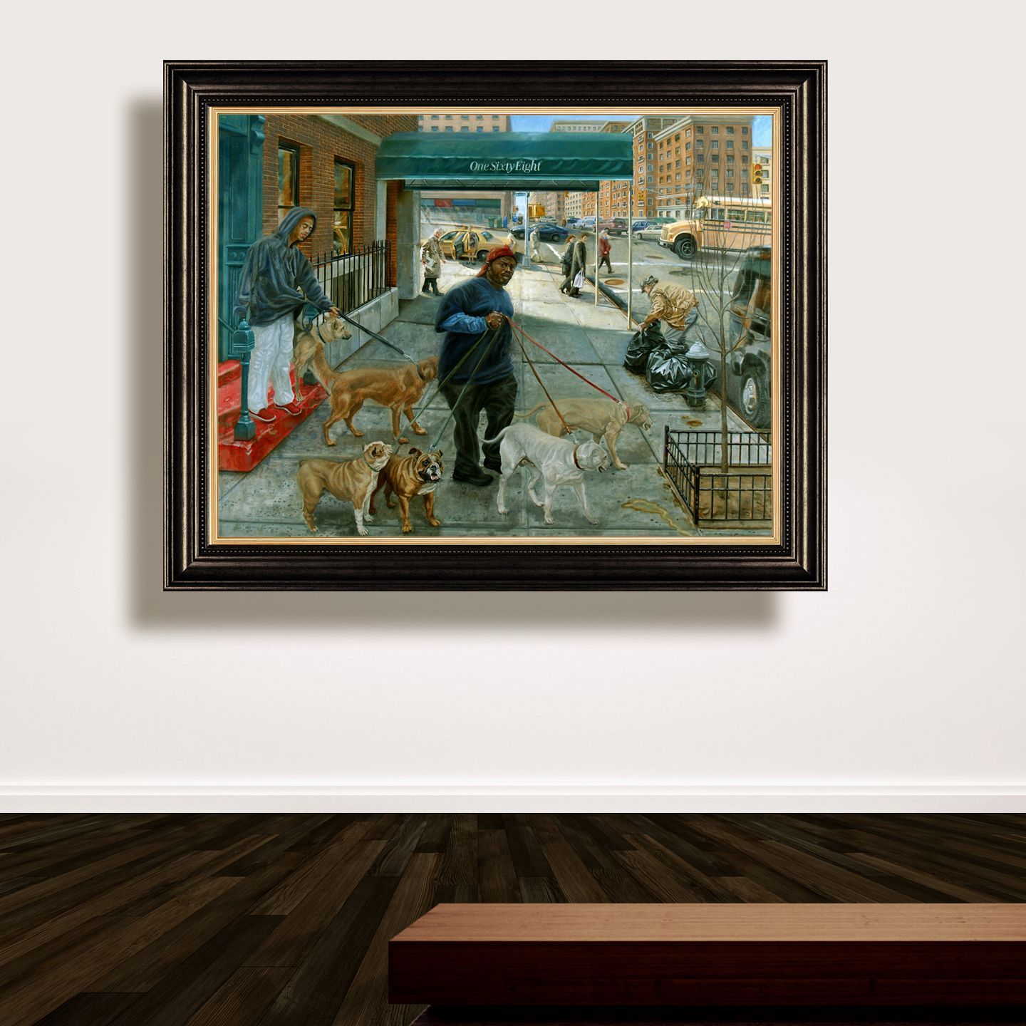 The Dog Walkers | Figurative Oil Painting by John Varriano