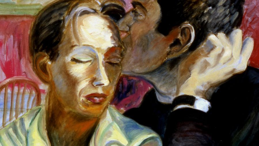 The Kiss | Figurative Oil Painting on Canvas