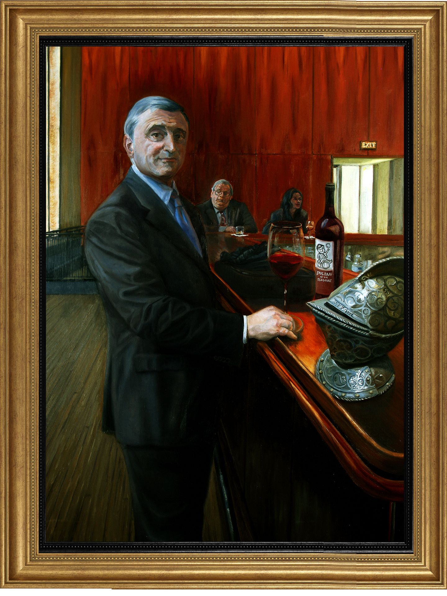 The Smirk | Gold Frame