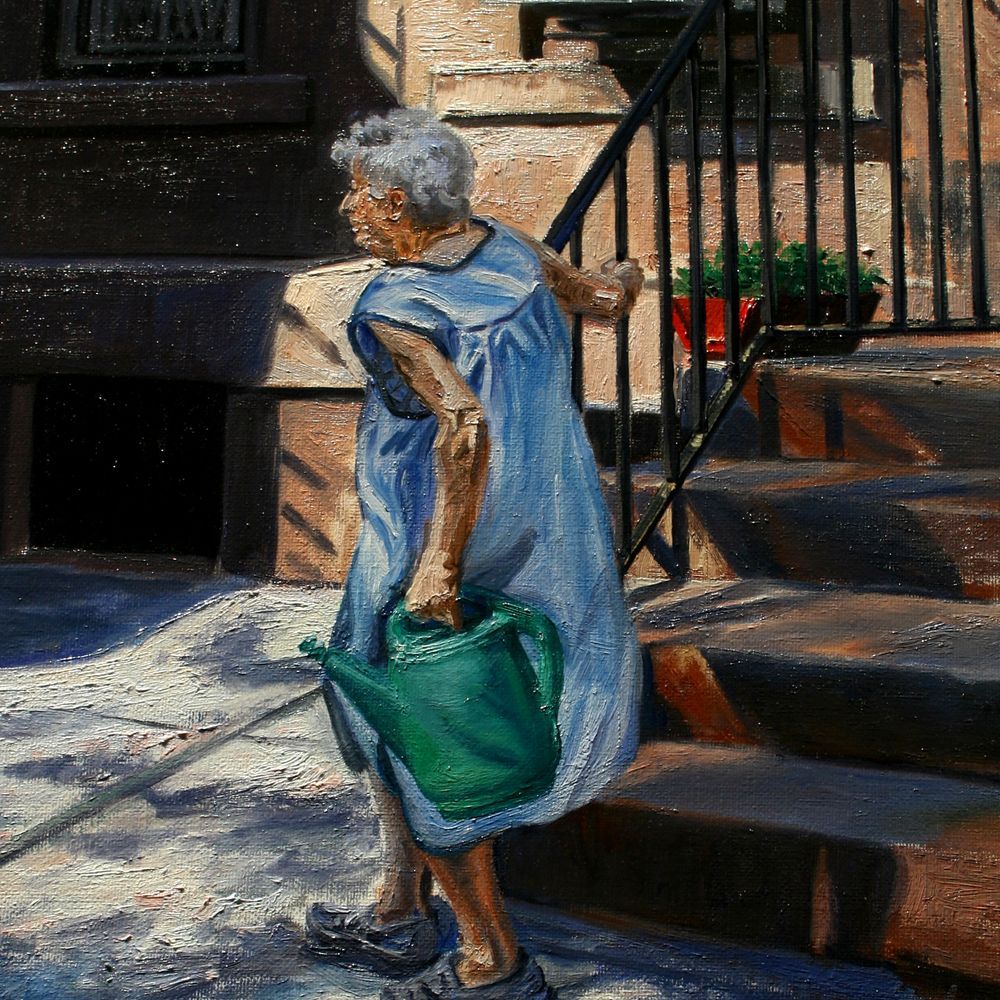 Watering Can | Figurative Oil Painting by John Varriano